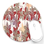 Floral Pattern Background Round Mousepads Front