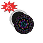 Cyan Yellow Magenta Kaleidoscope 1.75  Magnets (100 pack)  Front