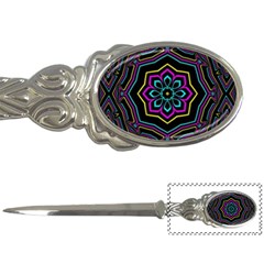 Cyan Yellow Magenta Kaleidoscope Letter Openers by Simbadda