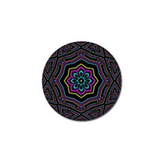 Cyan Yellow Magenta Kaleidoscope Golf Ball Marker (10 Pack) by Simbadda