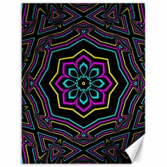 Cyan Yellow Magenta Kaleidoscope Canvas 18  X 24   by Simbadda