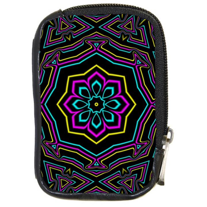 Cyan Yellow Magenta Kaleidoscope Compact Camera Cases