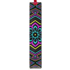 Cyan Yellow Magenta Kaleidoscope Large Book Marks by Simbadda