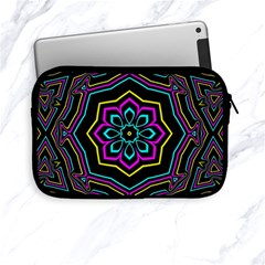 Cyan Yellow Magenta Kaleidoscope Apple Ipad Mini Zipper Cases by Simbadda