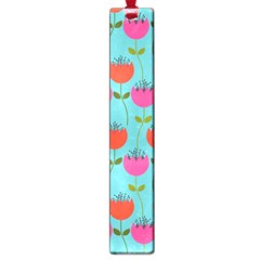 Tulips Floral Background Pattern Large Book Marks by Simbadda