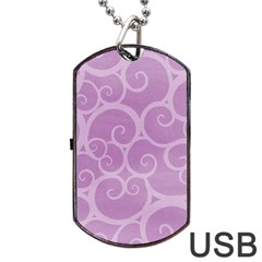 Pattern Dog Tag Usb Flash (one Side) by Valentinaart