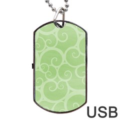 Pattern Dog Tag Usb Flash (one Side) by Valentinaart