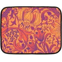 Floral Pattern Fleece Blanket (mini) by Valentinaart