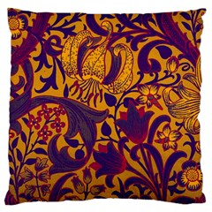 Floral Pattern Large Flano Cushion Case (one Side) by Valentinaart