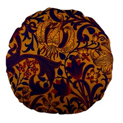 Floral Pattern Large 18  Premium Flano Round Cushions by Valentinaart