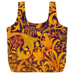 Floral Pattern Full Print Recycle Bags (l)  by Valentinaart