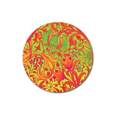 Floral Pattern Magnet 3  (round) by Valentinaart