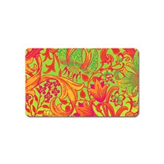 Floral Pattern Magnet (name Card) by Valentinaart