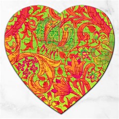 Floral Pattern Jigsaw Puzzle (heart) by Valentinaart