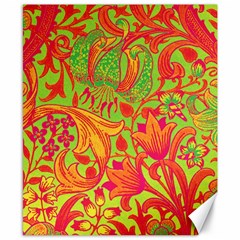 Floral Pattern Canvas 8  X 10  by Valentinaart