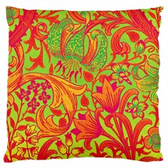 Floral Pattern Large Cushion Case (two Sides) by Valentinaart