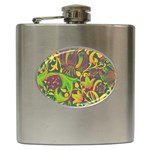 Floral pattern Hip Flask (6 oz) Front