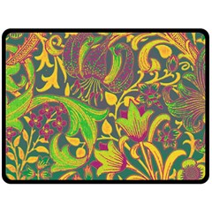 Floral Pattern Fleece Blanket (large)  by Valentinaart