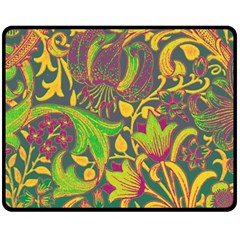 Floral Pattern Fleece Blanket (medium)  by Valentinaart