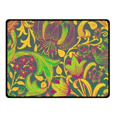 Floral Pattern Fleece Blanket (small) by Valentinaart