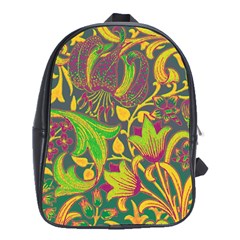 Floral Pattern School Bags (xl)  by Valentinaart