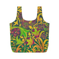 Floral Pattern Full Print Recycle Bags (m)  by Valentinaart