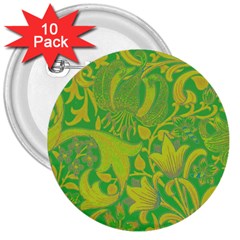 Floral Pattern 3  Buttons (10 Pack)  by Valentinaart