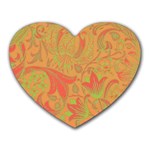 Floral pattern Heart Mousepads Front