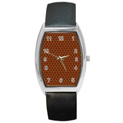 Lunares Pattern Circle Abstract Pattern Background Barrel Style Metal Watch by Simbadda