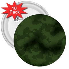 Vintage Camouflage Military Swatch Old Army Background 3  Buttons (10 Pack)  by Simbadda