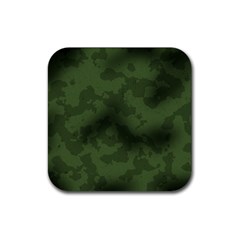 Vintage Camouflage Military Swatch Old Army Background Rubber Coaster (square)  by Simbadda