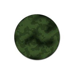 Vintage Camouflage Military Swatch Old Army Background Rubber Round Coaster (4 Pack)  by Simbadda