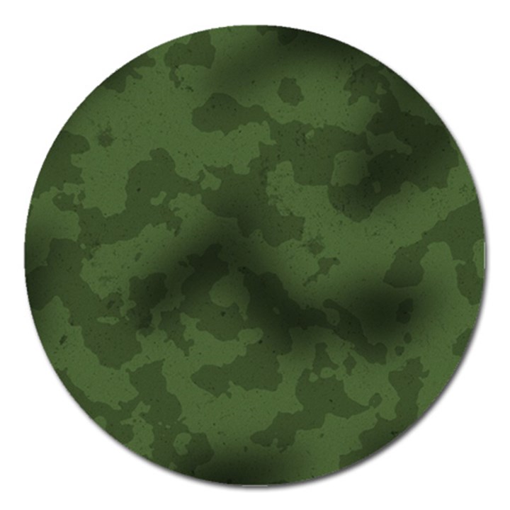 Vintage Camouflage Military Swatch Old Army Background Magnet 5  (Round)