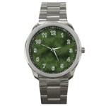 Vintage Camouflage Military Swatch Old Army Background Sport Metal Watch Front