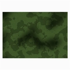 Vintage Camouflage Military Swatch Old Army Background Large Glasses Cloth (2-side) by Simbadda