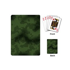 Vintage Camouflage Military Swatch Old Army Background Playing Cards (mini)  by Simbadda