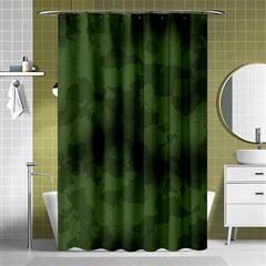 Vintage Camouflage Military Swatch Old Army Background Shower Curtain 48  X 72  (small)  by Simbadda