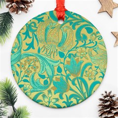 Floral Pattern Round Ornament (two Sides) by Valentinaart