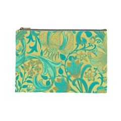 Floral Pattern Cosmetic Bag (large)  by Valentinaart