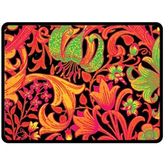 Floral pattern Fleece Blanket (Large) 