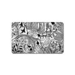 Floral Pattern Magnet (name Card) by Valentinaart