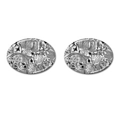 Floral Pattern Cufflinks (oval) by Valentinaart