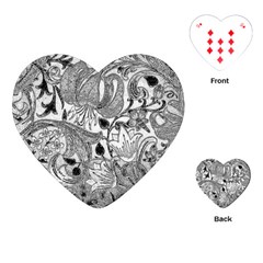 Floral Pattern Playing Cards (heart)  by Valentinaart