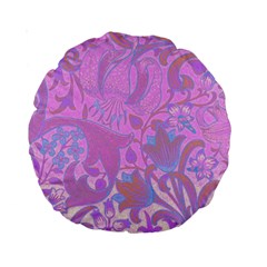 Floral Pattern Standard 15  Premium Round Cushions by Valentinaart