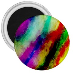 Colorful Abstract Paint Splats Background 3  Magnets by Simbadda