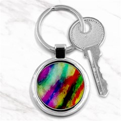 Colorful Abstract Paint Splats Background Key Chains (round)  by Simbadda