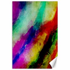 Colorful Abstract Paint Splats Background Canvas 24  x 36 