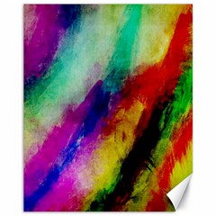 Colorful Abstract Paint Splats Background Canvas 11  x 14  