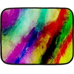 Colorful Abstract Paint Splats Background Double Sided Fleece Blanket (Mini)  35 x27  Blanket Front