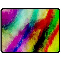 Colorful Abstract Paint Splats Background Fleece Blanket (large)  by Simbadda